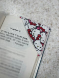 Handmade Fabric Corner Bookmarks: Unique Page Holders for Book Lovers: Hello Kitty