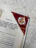 Fabric Corner Bookmarks: Unique Page Holders for Book Lovers: Red Tea Cup