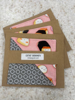 Fabric Corner Bookmarks: Unique Page Holders for Book Lovers: Pink Sushi